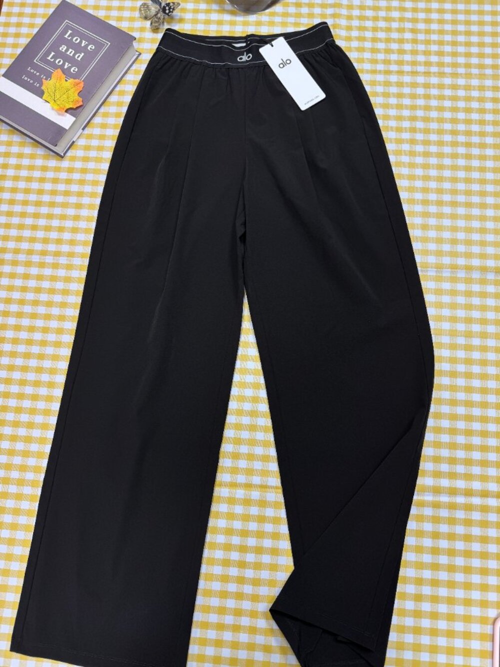 NWT ALO Yoga Suit Up Trouser Black 🖤 Regular 30" | Tailored Straight Leg - Picture 2 of 8